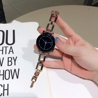 สายนาฬิกาข้อมือโลหะ ทรงสี่เหลี่ยม ขนาด 20 มม. 22 มม. แบบเปลี่ยน สําหรับ Galaxy Watch Garmin Huawei Watch Gt Amazfit