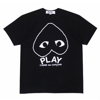 play comme des garcons CDG เสื้อยืดแขนสั้นลำลองสำหรับบุรุษและสตรีใหม่