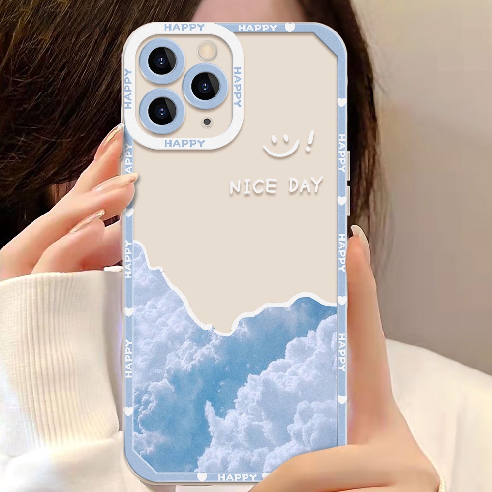 เคสโทรศัพท์ซิลิโคน-tpu-อ่อน-compatible-for-iphone-11-12-13-14-15-pro-max-x-xr-xs-max-15-8-7-plus-se-2022-cloud-เคสน่ารัก