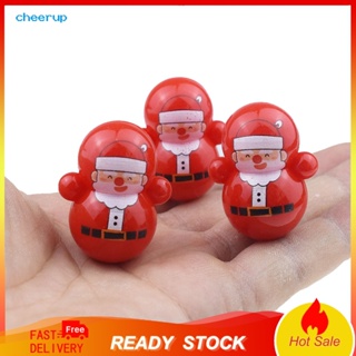 Cheearup ของเล่นตุ๊กตาการ์ตูนซานตาคลอสน่ารัก สีแดง บรรเทาความเบื่อหน่าย ของขวัญคริสต์มาส สําหรับเด็ก