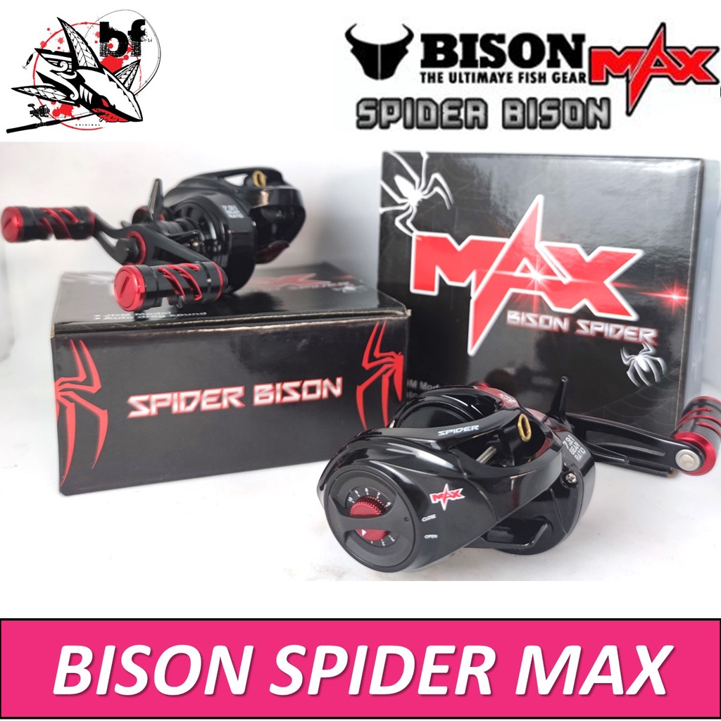 รอกหยดน้ำ-bison-spider-max-รอบ-7-3-1น็อปแต่ง-หมุนซ้าย-หมุนขวา-รอกตกปลา