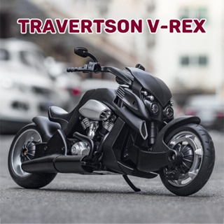 โมเดลรถจักรยานยนต์ สเกล 1:12 Yamaha Travertson V-REX โลหะ ของเล่น ของขวัญวันเกิด สําหรับเด็กผู้ชาย