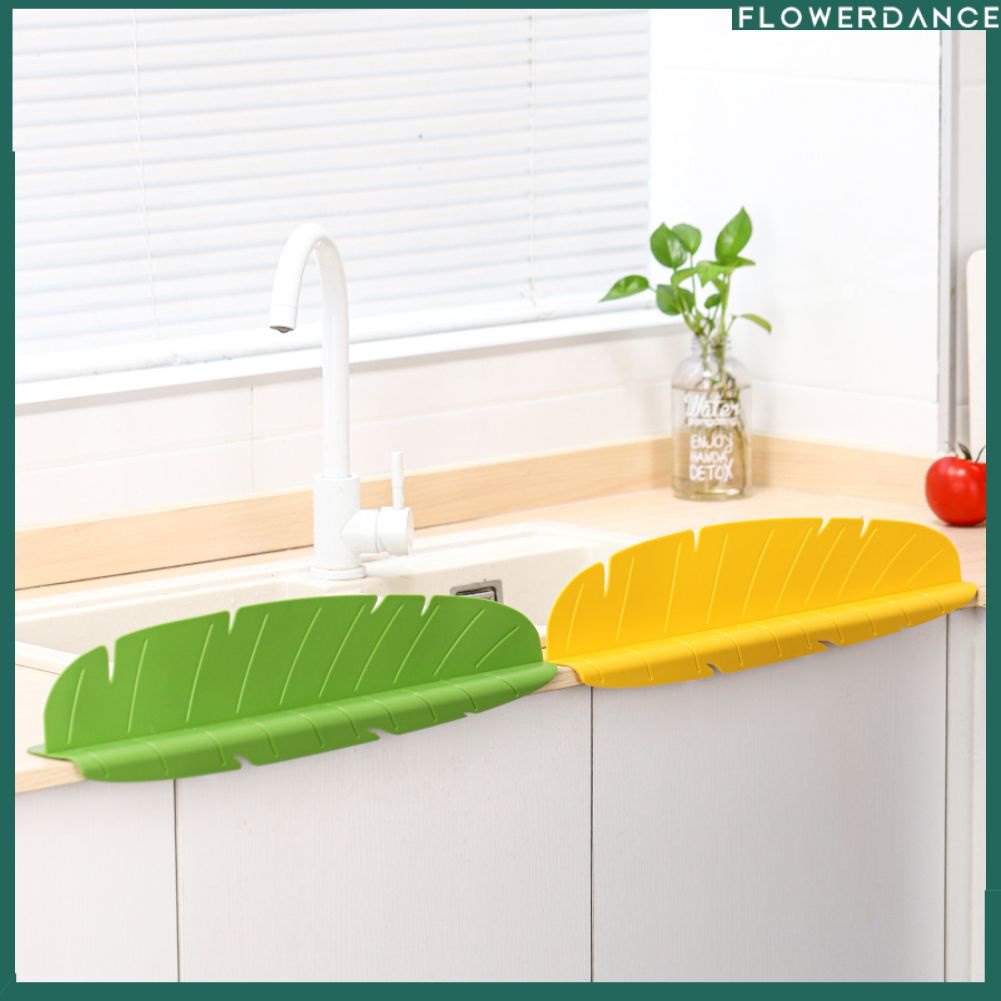 leaf-shape-ซิลิโคนอ่างล้างจาน-baffle-แผ่นอ่างล้างจานในครัวเรือน-water-splash-guard-splash-proof-water-barrier-baffle-sink-กันน้ำ-board-flowerdance