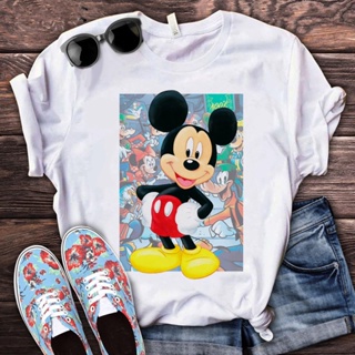 Disney Mickey Mouse top tees t shirt women couple clothes graphic tees women ulzzang t shirt kawaii streetwear_03