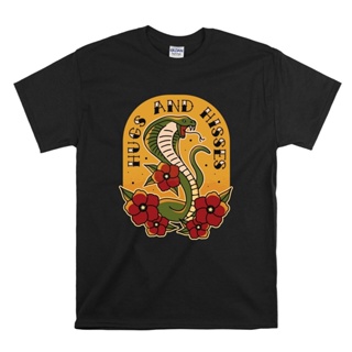 Snake Tattoo Style T-Shirt  Summer mens personality trend T-shirt_01