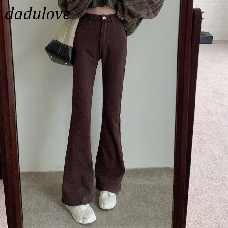 dadulove-daduhey-7-colors-falared-jeans-niche-slim-denim-jeans-new-womens-retro-high-waist-bootcut-jeans