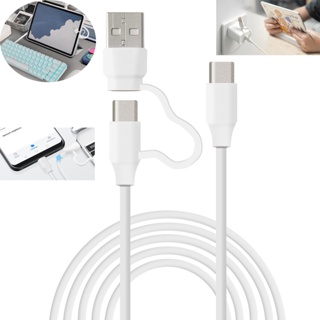 Rk ROYAL KLUDGE สายชาร์จคีย์บอร์ด USB C [6 ฟุต -60W] 3.1A 2-in-1 USB A/C เป็น USB สําหรับคีย์บอร์ด Mechanical MacBook Pro iPad Pro Galaxy S20