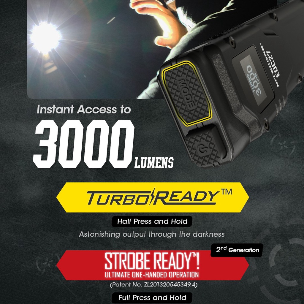 nitecore-edc27-ไฟฉายลูเมน-3000-ตัวเครื่องหลัก-ทําจากสเตนเลส