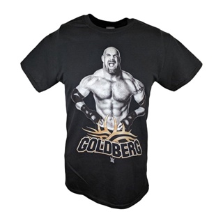 เสื้อยืดคอกลม ผ้าฝ้าย พิมพ์ลาย Bill Goldberg Hands on Hips WWE สําหรับผู้ชาย