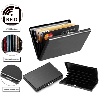 1 ชิ้น อลูมิเนียม RFID ที่ใส่บัตรเครดิต ป้องกันโลหะ บัตรเครดิต กระเป๋าสตางค์ นามบัตร ที่ใส่บัตร สําหรับผู้ชาย ผู้หญิง