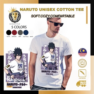  Promosi Murah  NARUTO 33 SASUKE TShirt 100% Cotton Unisex Men Women Short Sleeve Baju Lelaki Wanita Ready Stock_07