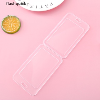 Flashquick 1 ชิ้น พลาสติกใส เรียบง่าย นามบัตร ปกบัตรธนาคาร ที่ใส่นามบัตร ปกสวย