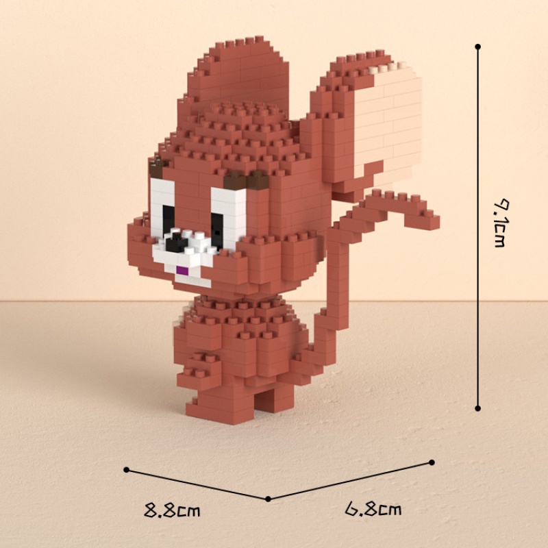 บล็อกตัวต่อเลโก้-รูปแมว-และหนู-ของเล่นสําหรับเด็ก