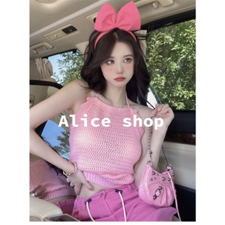Alice  เสื้อครอปไหมพรม เสื้อกล้าม 2023 ใหม่  Korean Style สบาย Stylish ทันสมัย A20K09C 36Z230909