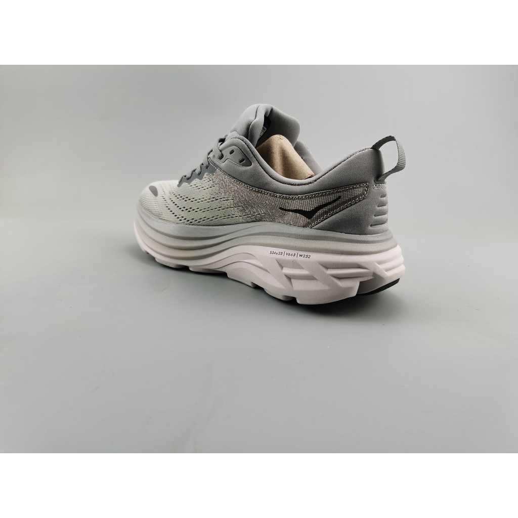 hoka-one-one-bondi-8-light-cushioned-long-distance-road-running-shoes-gray-black36-45