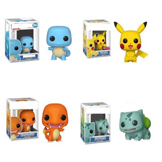 ตุ๊กตาฟิกเกอร์ PVC อนิเมะโปเกม่อน Bulbasaur Pikachu Funko POP