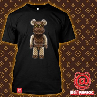  LIMITED EDITION 2022: Bearbrick x Gucci LV Mens Big Size Short Sleeve Black Graphic Tees for Men Women Couple Set _01