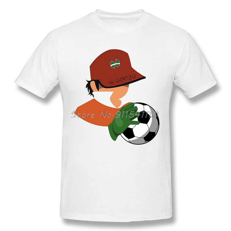 เสื้อยืดbenjamin-price-chiffon-print-cotton-t-shirt-captain-tsubasa-about-football-anime-for-men-fashion-str-04