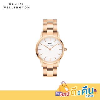 (ทักแชทรับโค้ด) Daniel Wellington นาฬิกาข้อมือ Iconic Link RG White 28มม สีโรสโกลด์