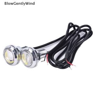 Blowgentlywind ไฟท้ายรถยนต์ LED DRL 10W 12V 23 มม. สีขาว 2 ชิ้น