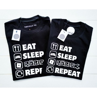 Sofielle.ph Eat Sleep Roblox Repeat Roblox T-shirt Kids and Adult Family_04