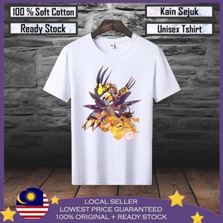 Agumon Digimon Print Short Sleeve Round Neck T Shirt_01