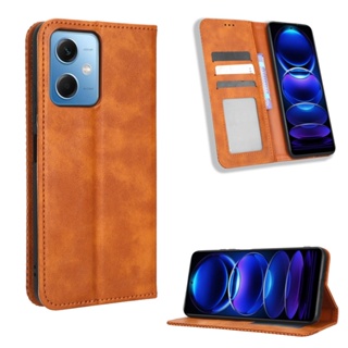 กรณี POCO X5 5G ฝาครอบกรณี Flip Leather Phone Casing Xiaomi POCO X5 5G Back Cover