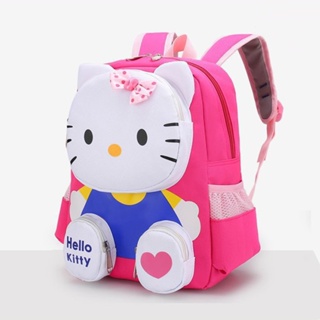 กระเป๋านักเรียน ลายการ์ตูน Hello Kitty 3 มิติ น่ารัก สําหรับเด็กก่อนวัยเรียน