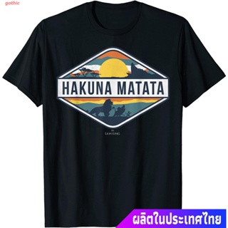 Tee เสื้อขาว เสื้อยืดกีฬา Disney The Lion King Hakuna Matata Diamond Logo T-Shirt Sports T-shirt_05
