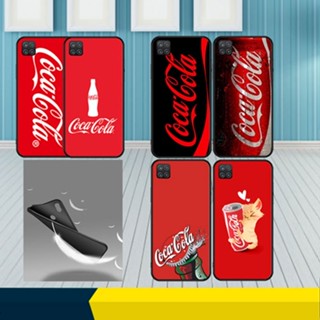 เคสโทรศัพท์มือถือนิ่ม พิมพ์ลาย Coca Cola สีดํา สําหรับ Samsung Galaxy A50 A50S A30S A11 A12 4G A21S A22 4G A22 5G A31