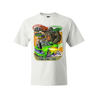 แขนสั้นcrew neckเสื้อยืด พิมพ์ลาย Mopar Plymouth Barracuda King Kong Cuda สําหรับผู้ชายS-XXXXL_01