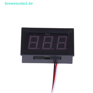 Loveoionia1 DC 0-30V 3 สาย LED จอแสดงผลดิจิตอลแผงโวลต์มิเตอร์แรงดันไฟฟ้าโวลต์มิเตอร์มอเตอร์รถยนต์ br