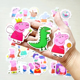 สติ๊กเกอร์ Peppa Pig (ชุด2) หมู เป๊ปป้า พิก ติดแน่น กันน้ำ ของเล่นเด็ก (50 ชิ้น) sticker