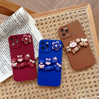 เคสโทรศัพท์มือถือ ลายหมี 3D สีแคนดี้ สําหรับ Samsung S23 S22 S21 S20 FE PLUS ULTRA A14