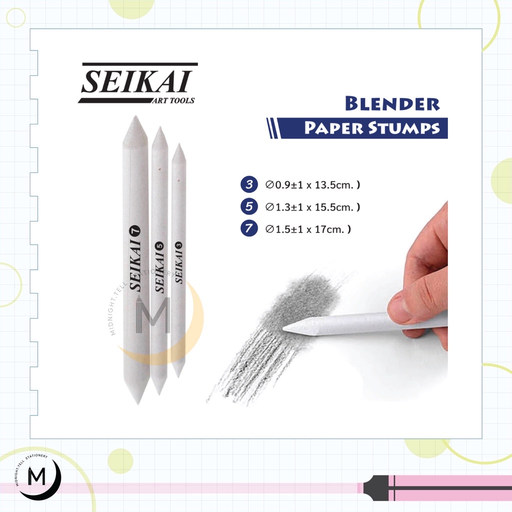 Seikai Paper stump ชุดแท่งเกลี่ยสี 3 แท่ง | Shopee Thailand
