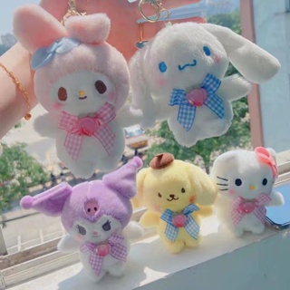 ตุ๊กตายัดนุ่น ยัดนุ่น การ์ตูน Sanrios Kawaii My Melody Kuromi Cinnamoroll Kt Cat Purin Dog น่ารัก ขนาด 10 ซม.