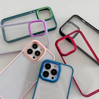 เคสขอบสีหลังใสvivov23e v23(5g y21 y21s y21ty33sy5s y01