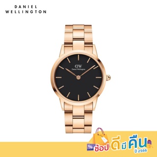 (ทักแชทรับโค้ด) Daniel Wellington นาฬิกาข้อมือ Iconic Link RG Black 36มม สีโรสโกลด์