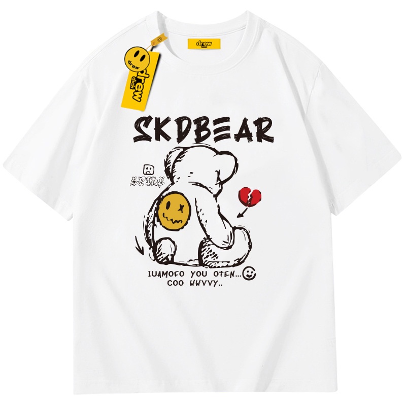 เสื้อยืดแขนสั้น-แขนห้าส่วน-ผ้าฝ้าย-ทรงหลวม-ลาย-drew-dick-smiley-bear-แฟชั่นฤดูร้อน-สําหรับผู้ชาย-01