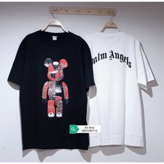 เสื้อยืด ลาย palm angels by air drop ใส่ได้ทั้งผู้ชายผู้หญิง มีสีขาวสีดำมีไซส์ s m l XL