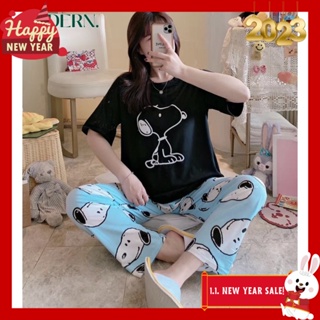 MODERN Women 2IN1 Terno Cotton Cute Disney Characters Tshirt Sleepwear/Pajama Set_03