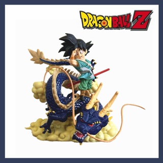 สินค้า โมเดลฟิกเกอร์ PVC อนิเมะญี่ปุ่น Dragon Ball Z Son Goku Dragon Scene ขนาด 13 ซม. ของขวัญคริสต์มาส ของเล่นสําหรับเด็ก