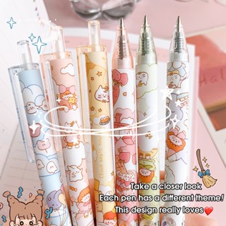 Ins ปากกาหมึกเจล ลายการ์ตูนน่ารัก สีดํา 0.5 มม. เครื่องเขียนสํานักงาน สําหรับนักเรียน