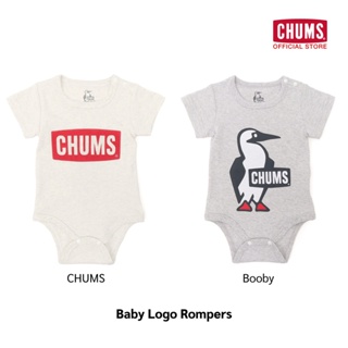 CHUMS Baby Logo Rompers / ชุดจั๊มสูท รอมเปอร์ แขนสั้น สําหรับเด็กทารกแรกเกิด อายุ 0-1 ขวบ newborn ผ้าฝ้าย ชัมส์