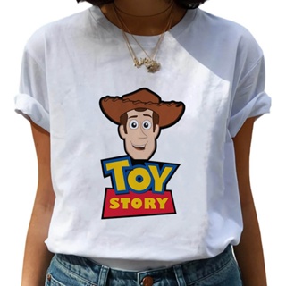 Harajuku Women Tshirt Tees Loose Casual T Shirt Students Toy Story Letter Woody Print_05