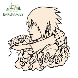 Earlfamily สติกเกอร์ ลายอนิเมะนารูโตะ Uchiha Sasuke ขนาด 13 ซม. x 12.6 ซม. สําหรับตกแต่ง Audi