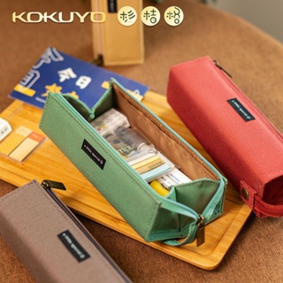 ☈♀✧Kokuyo Kokuyo กระเป๋าเครื่องเขียน กระเป๋าดินสอ 1.0 เมตร สไตล์เรโทร สําหรับเด็กนักเรียนประถม มัธยมต้น