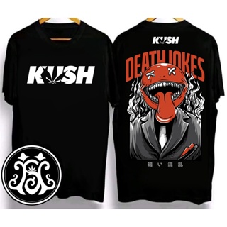 kush clothing original ✭KUSH T shirt for men DEATH JOKES kush clothing PRINT COUNT shirt vintage Ins_01