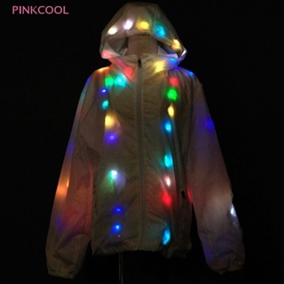 Pinkcool เสื้อโค้ทเต้นรํา มีไฟกระพริบ LED หลากสีสัน สําหรับปาร์ตี้ฮาโลวีน