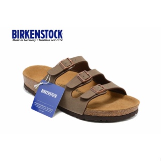 【Original】Birkenstock Birkenstock three button coffee color oil wax sandals 34-43